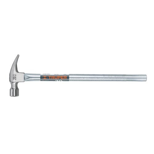 16704 - Martillo tubular pulido 20oz cara fresada, uña recta, Truper