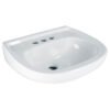 44002 - Lavabo de porcelana con rebosadero, blanco, FOSET