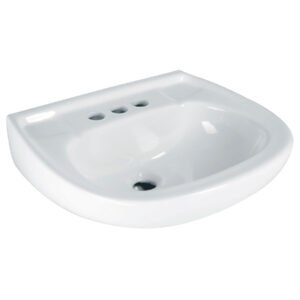 44002 - Lavabo de porcelana con rebosadero, blanco, FOSET
