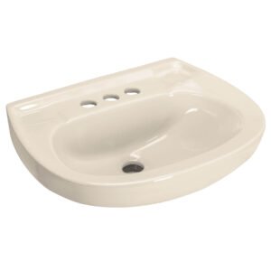 49356 - Lavabo de porcelana con rebosadero, marfil, FOSET
