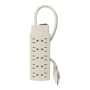 47234 - Multicontacto 14 AWG uso rudo con 10 entradas, Volteck