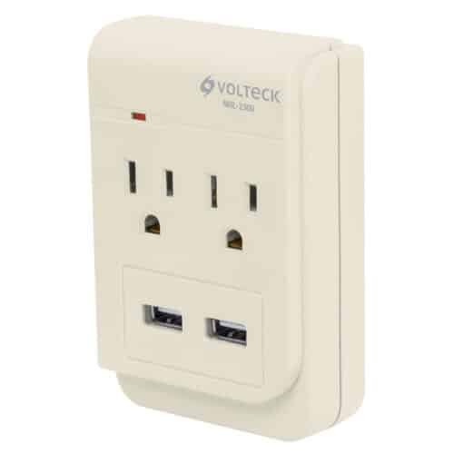 MUL-230U.jpg 46088 - Multicontacto, 2 entradas,con 2 entradas USB, aterrizado