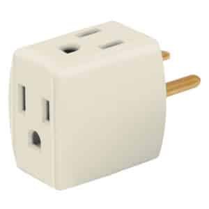 46800 - Multicontacto triple aterrizado, tipo cubo, Volteck
