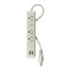 MUL-340U.jpg 46089 - Multicontacto 16 AWG 3 entradas 2 puertos USB supresor 300 J