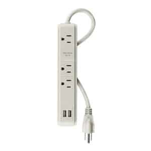 46089 - Multicontacto 16 AWG 3 entradas 2 puertos USB supresor 300 J