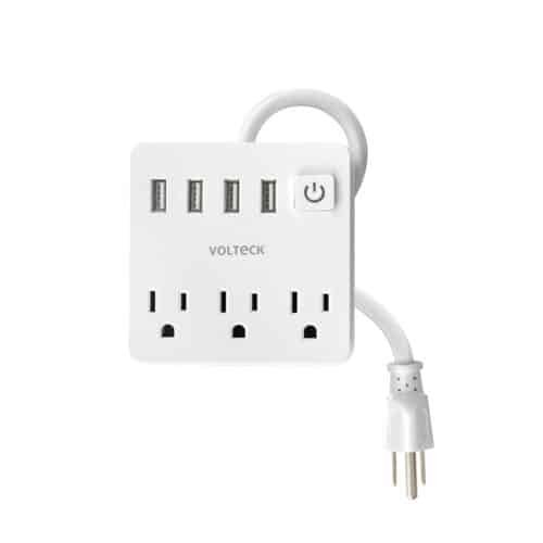 MUL-3U.jpg 49322 - Multicontacto 16 AWG doméstico 3 entradas 4 ptos USB, blanco