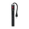 49860 - Multicontacto 16 AWG doméstico económico 6 entradas, negro