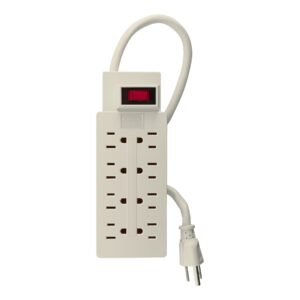 47186 - Multicontacto 14 AWG uso rudo con 8 entradas, Volteck