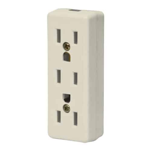 46813 - Multicontacto triple para extensión, 2 polos  tierra
