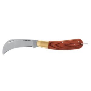 18539 - Cuchillo abatible 8" para electricista mango madera, Truper