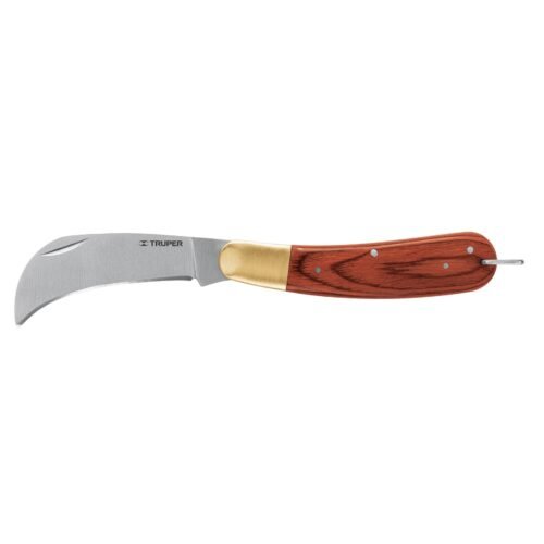 18539 - Cuchillo abatible 8" para electricista mango madera, Truper