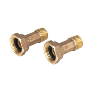 48159 - Juego de 2 niples para medidor de agua, 1/2 x 3/4", FOSET