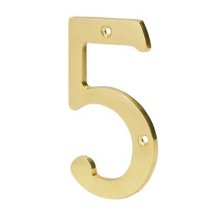43683 - Número 5 de latón sólido 4", HERMEX
