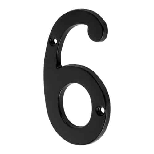 NUCH-6N.jpg 47859 - Número 6 de latón sólido 4", negro, HERMEX