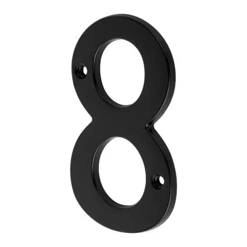 NUCH-8N.jpg 47861 - Número 8 de latón sólido 4", negro, HERMEX