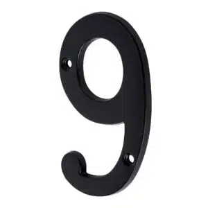 NUCH-9N.jpg 47862 - Número 9 de latón sólido 4", negro, HERMEX