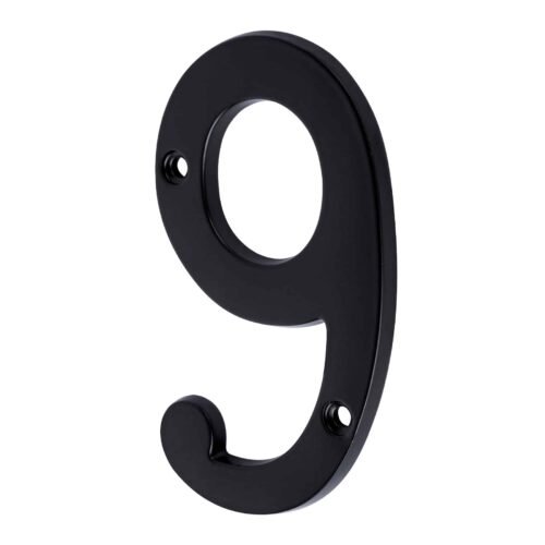 NUCH-9N.jpg 47862 - Número 9 de latón sólido 4", negro, HERMEX
