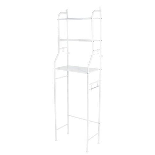 47907 - Mueble organizador blanco para baño con 3 repisas, Foset
