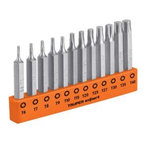 101678 - Juego de 12 puntas torx combinadas largo 2", Truper Expert
