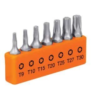 17795 - Juego de 7 puntas torx combinadas largo 1", Truper Expert