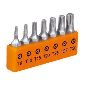 17797 - Juego de 7 puntas torx combinadas c/seguro largo 1", Expert