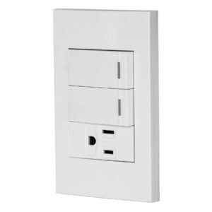 PA-APCO-E2B.jpg 45597 - Placa armada 2 interruptores,1 contacto,1mod,Española,blanco