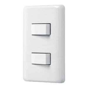25080 - Placa armada con 2 interruptores sencillos, Volteck Basic