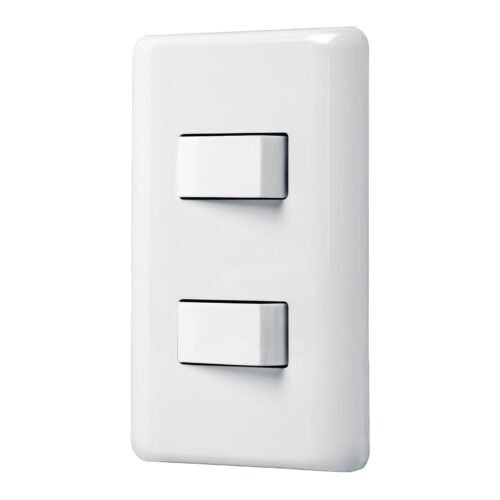 25080 - Placa armada con 2 interruptores sencillos, Volteck Basic