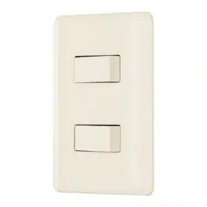 26640 - Placa armada, 2 interruptores, marfil, Volteck