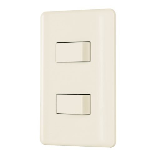 26640 - Placa armada, 2 interruptores, marfil, Volteck