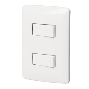 46462 - Placa armada 1 interruptor 1 escalera,blanco, línea Italiana