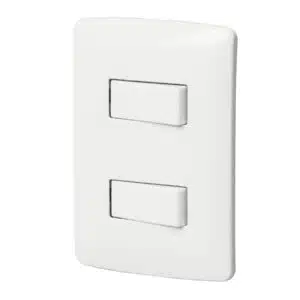 46462 - Placa armada 1 interruptor 1 escalera,blanco, línea Italiana
