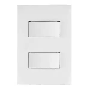 46494 - Placa armada 2 interruptores sencillos, línea Oslo, blanco