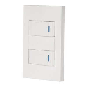 PA-APDO1-EB.jpg 45596 - Placa armada 2 interruptores, 1 módulo, Española, blanco