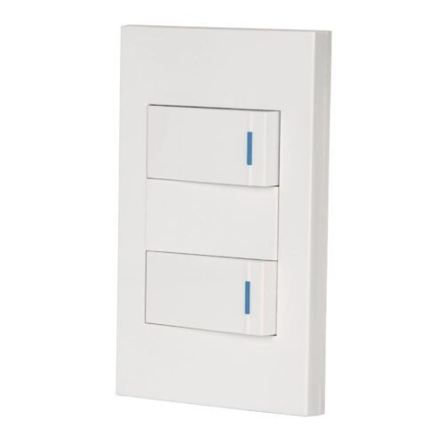 45596 - Placa armada 2 interruptores, 1 módulo, Española, blanco