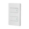 47955 - Placa armada blanca 1 interruptor y 1 de 3 vías 1 mód, Lisbo