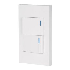 PA-APDO15-EB.jpg 45595 - Placa armada 2 interruptores, 1.5 módulos, Española, blanco