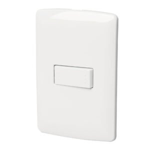 46460 - Placa armada 1 interruptor escalera, blanco, línea Italiana