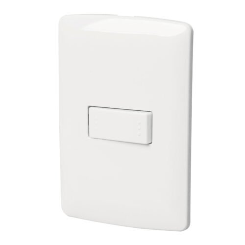 46460 - Placa armada 1 interruptor escalera, blanco, línea Italiana