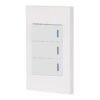 PA-APTR-EB.jpg 45599 - Placa armada 3 interruptores, 1 módulo, Española, blanco