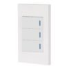 45606 - Placa armada 3 interruptores 1de 3vías,1 mod,Española,blanco