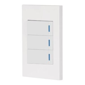 45606 - Placa armada 3 interruptores 1de 3vías,1 mod,Española,blanco