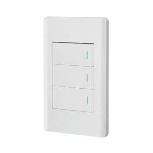 47957 - Placa armada blanca 2 interruptores 1 de 3 vías 1 mód, Lisbo