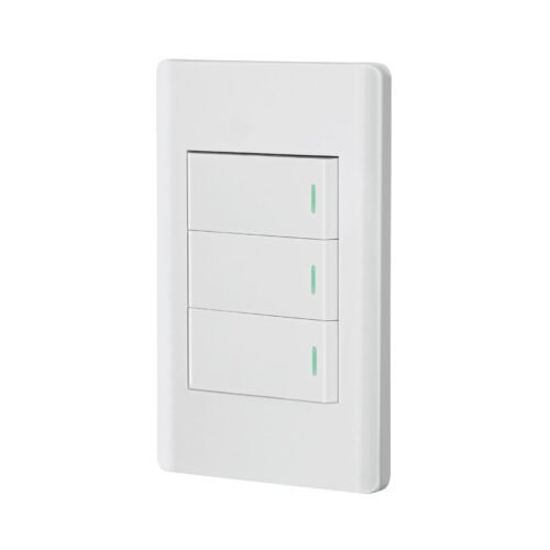 47957 - Placa armada blanca 2 interruptores 1 de 3 vías 1 mód, Lisbo