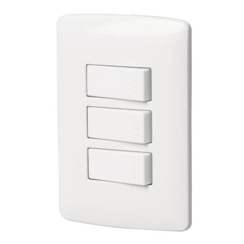 PA-APTR-IB.jpg 46463 - Placa armada 3 interruptores sencillos,blanco,línea Italiana