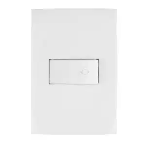 46498 - Placa armada con timbre, línea Oslo, color blanco, Volteck