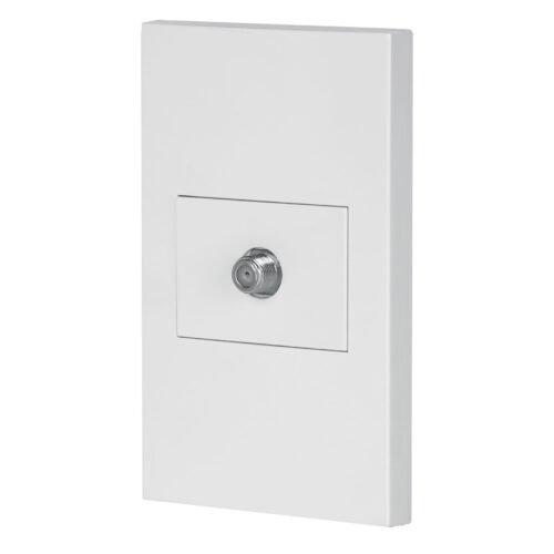 PA-TV-EB.jpg 45605 - Placa armada 1 toma de TV, 1.5 módulos, Española, blanco