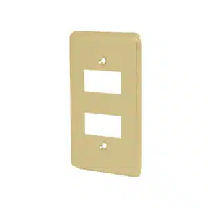 46436 - Placa 2 módulos, de aluminio, línea Económica, Volteck