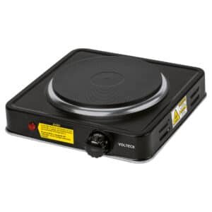 47554 - Parrilla eléctrica 1 quemador de disco, negra, VOLTECK