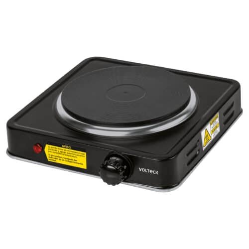 47554 - Parrilla eléctrica 1 quemador de disco, negra, VOLTECK